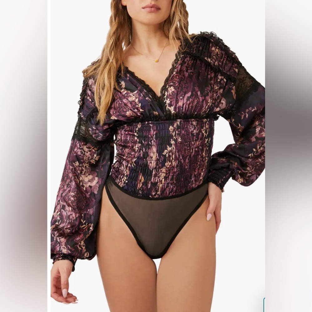 Free People Worth the Wait Long Sleeve Bodysuit